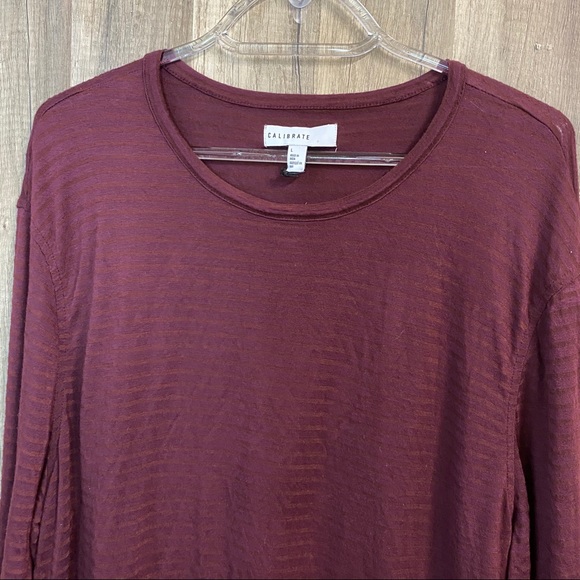 Nordstrom Calibrate Texture Stripe Long Sleeve Tee - Picture 4 of 7